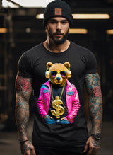 Teddy Pink Jacket gold Chain Necklace Art Exclusive T-Shirts | Grooveman Music