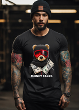 Camisetas exclusivas de Teddy Sky Mask Money Talks Art | Grooveman Music