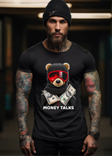 Camisetas exclusivas de Teddy Sky Mask Money Talks Art | Grooveman Music