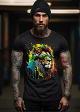 Camisetas exclusivas con arte jamaiquino del león | Grooveman Music