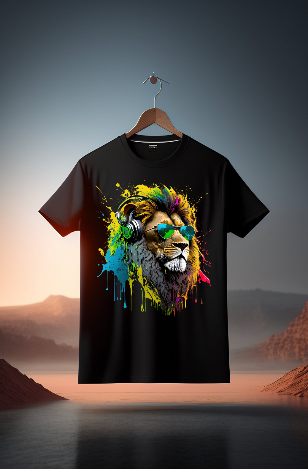 Camisetas exclusivas con arte jamaiquino del león | Grooveman Music