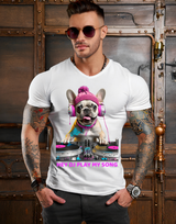 Frenchie Hey Dj Play my Song Art Exclusive T-Shirts | Grooveman Music