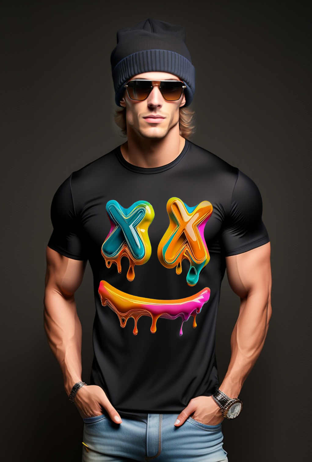 Camisetas exclusivas con arte de caras felices | Grooveman Music