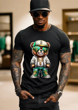 Teddy with Sunglasses Money Sign Art Exclusive T-Shirts | Grooveman Music