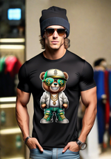 Teddy with Sunglasses Money Sign Art Exclusive T-Shirts | Grooveman Music