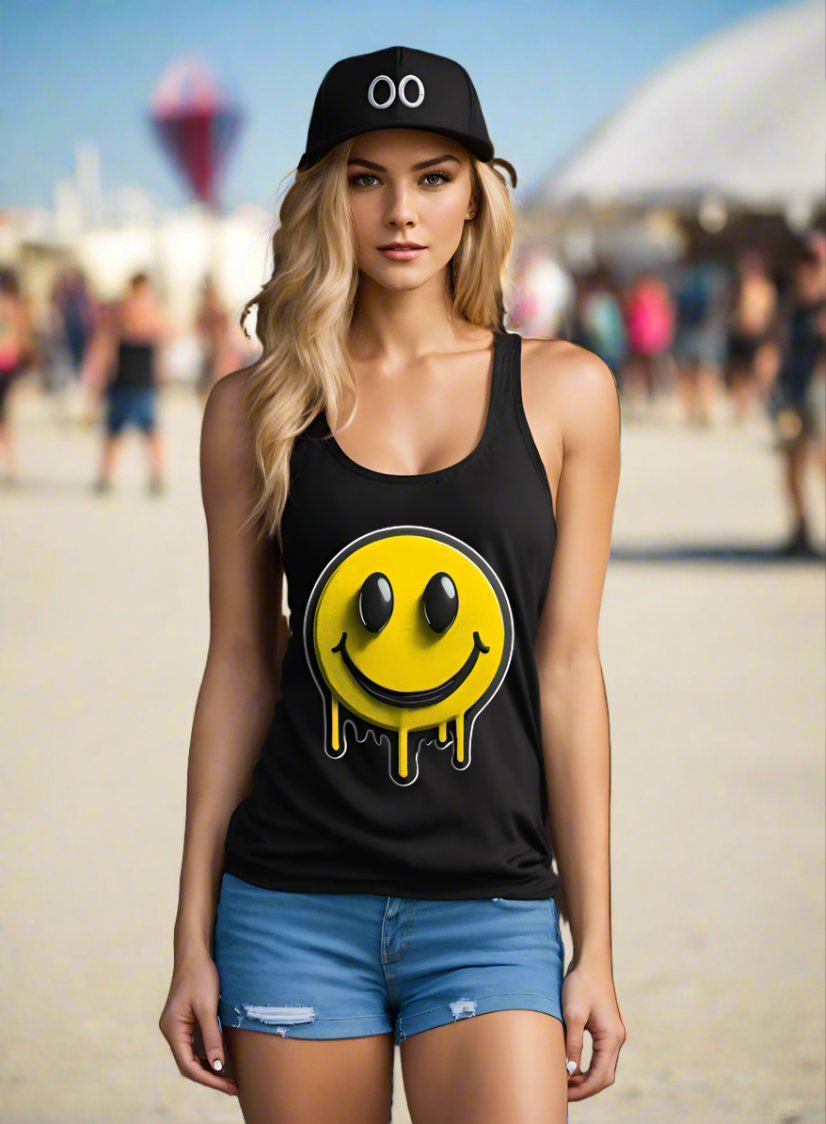 Camiseta sin mangas exclusiva Smile Melted Art | Grooveman Music