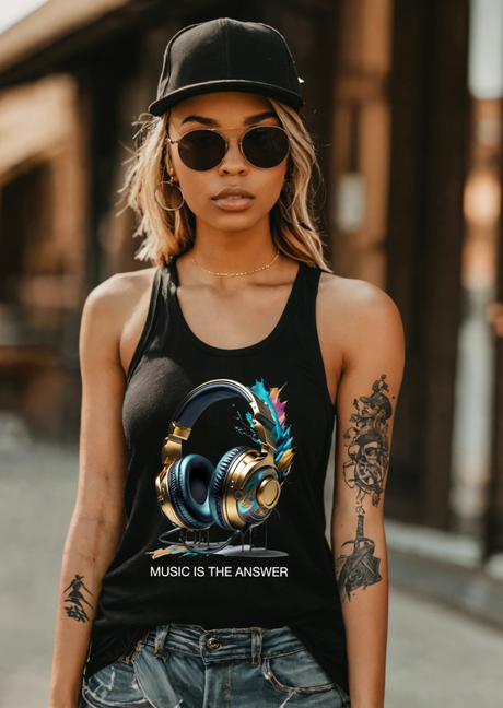 Auriculares Music is The Answer Gold Teal | Grooveman Music