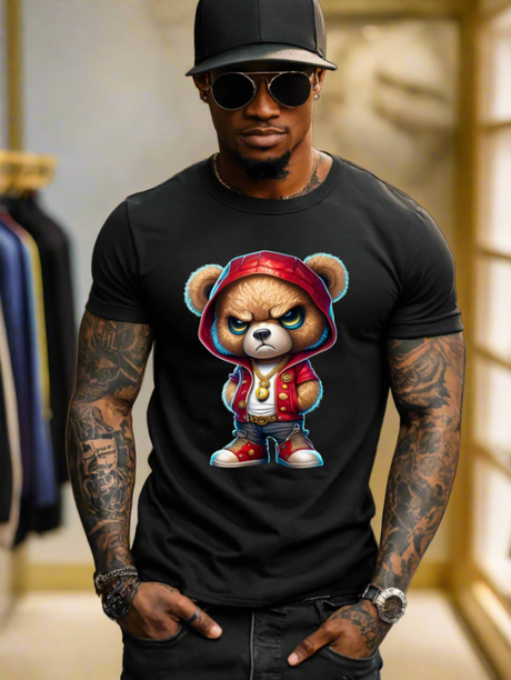 Teddy Angry Red Art Exclusive T-Shirts | Grooveman Music