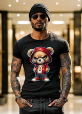 Camisetas exclusivas con el logo de Teddy Angry Red Art | Grooveman Music