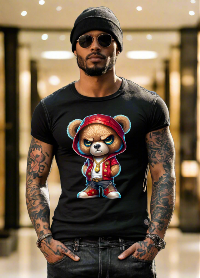 Teddy Angry Red Art Exclusive T-Shirts | Grooveman Music