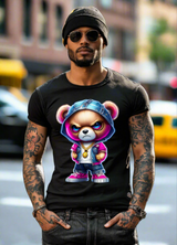 Teddy Angry Pink Art Exclusive T-Shirts | Grooveman Music