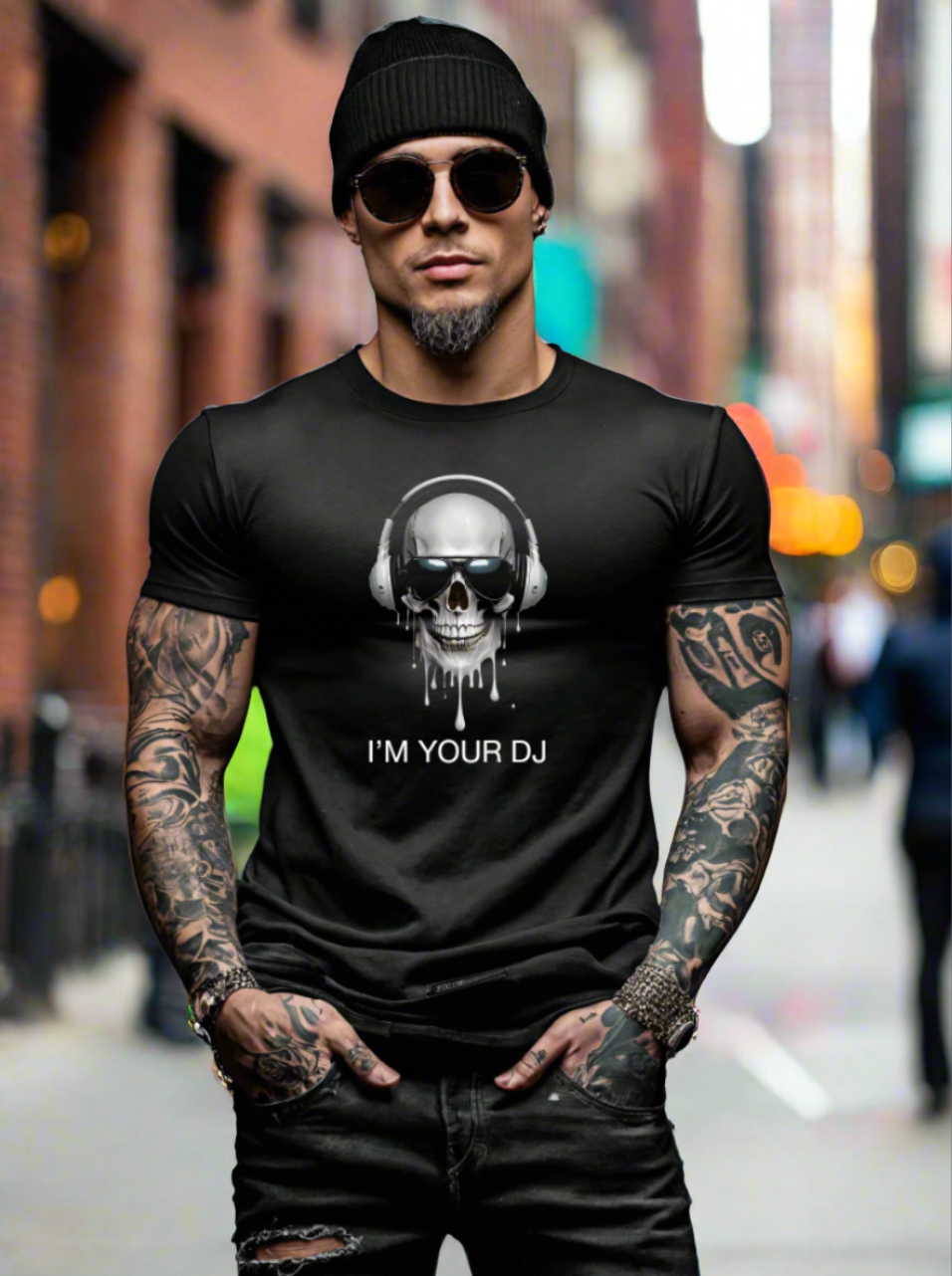 Skull I'm Your DJ Black Collection Art Exclusive T-Shirts | Grooveman Music