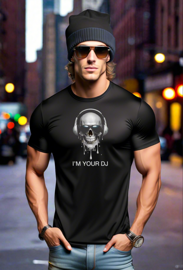 Skull I'm Your DJ Black Collection Art Exclusive T-Shirts | Grooveman Music