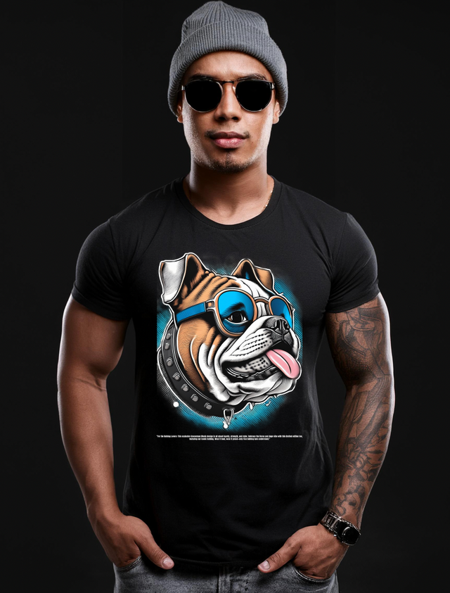 Bulldog Love Art T-Shirt - Unique and Exclusive Design | Grooveman Music TM"