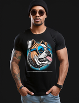 Bulldog Love Art T-Shirt - Unique and Exclusive Design | Grooveman Music TM"