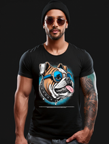 Bulldog Love Art T-Shirt - Unique and Exclusive Design | Grooveman Music TM"