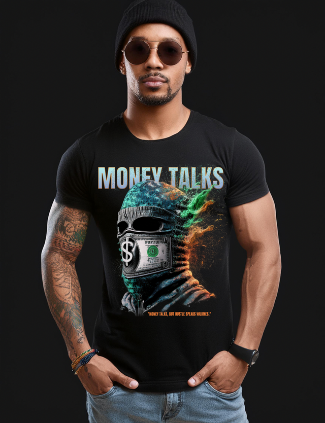 Ski Mask Money Talks Art Exclusive T-Shirts | Grooveman Music TM