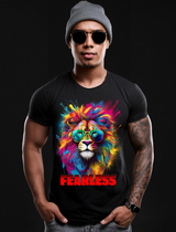 Lion Fearless Art Exclusive T-Shirts | Grooveman Music TM