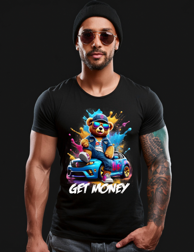 Teddy Over the Car Art Exclusive T-Shirts | Grooveman Music TM