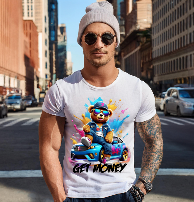 Teddy Over the Car Art Exclusive T-Shirts | Grooveman Music TM