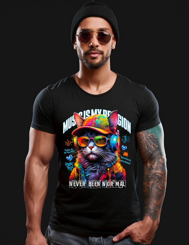 Cat Never Been Normal Art T-Shirts | GM Trademark