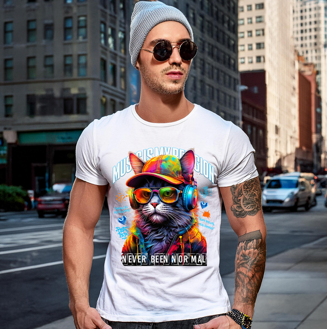 Cat Never Been Normal Art T-Shirts | GM Trademark