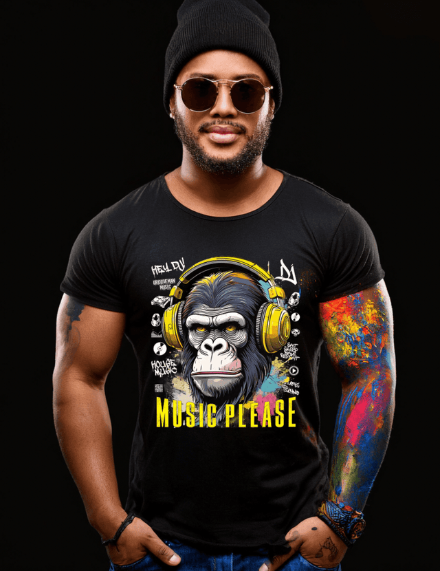 Ape Music Please Art T-Shirts | GM Trademark