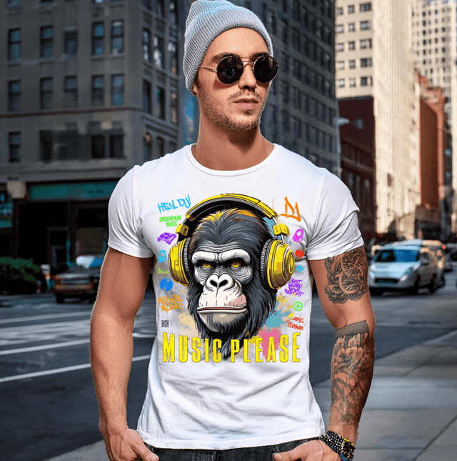 Ape Music Please Art T-Shirts | GM Trademark