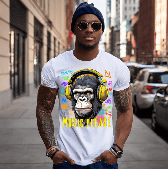 Ape Music Please Art T-Shirts | GM Trademark