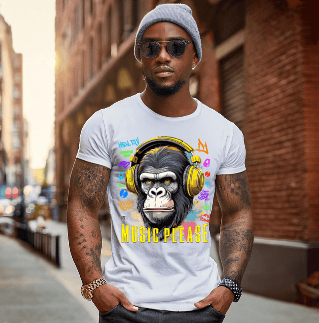 Ape Music Please Art T-Shirts | GM Trademark