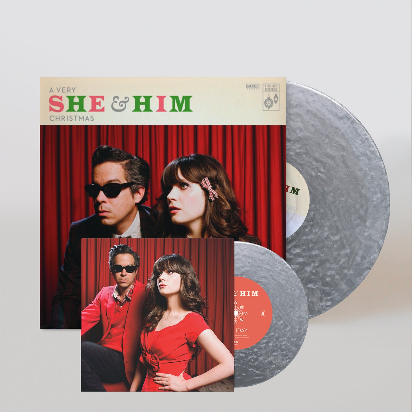 She &amp; Him - "Holiday" b/w "Last Christmas" 7 pulgadas [Vinilo]