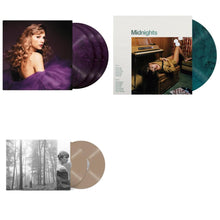 Taylor Swift - Fearless (Taylor's Version) (Gold Vinyl/3LP Vinyl) & Speak Now (Taylor's Version) (Violet Marbled Vinyl/3LP Vinyl) & Midnights (X) (Jade Green LP Vinyl Vinyl) & Folklore (X) (Beige Vinyl/2LP Vinyl) - Bundle