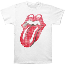 Men'S Stones Classic Distressed Tongue On White T-Shirt, White, Medium [T-Shirt]