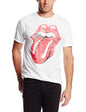 The Rolling Stones Men'S Stones Classic Distressed Tongue On White T-Shirt, White, Small [T-Shirt]