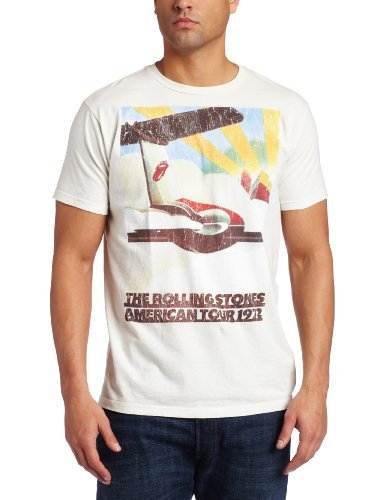 Men'S The Rolling Stones 1972 Plane Tour T-Shirt, White, Medium [T-Shirt]