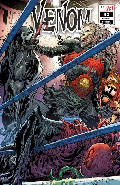 Venom #32 Ken Lashley Knull Wrestling Variant KIB (01/06/2021) Marvel Trad + Virgin Set