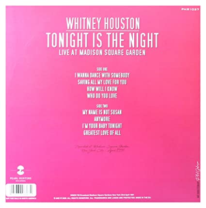 Whitney Houston - Tonight Is the Night: Live At Madison Square Garden [Import] [Vinyl]