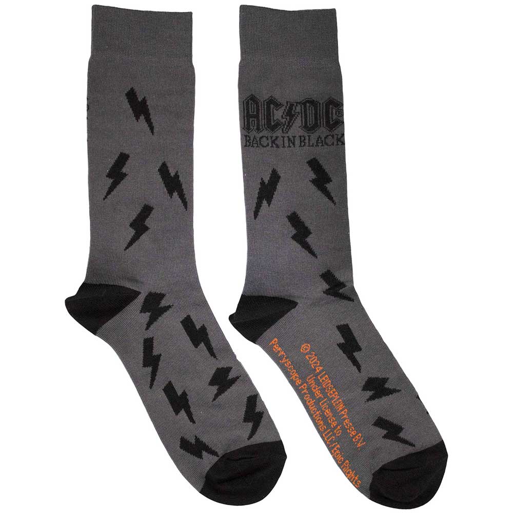 Back in Black Bolts [Socks]