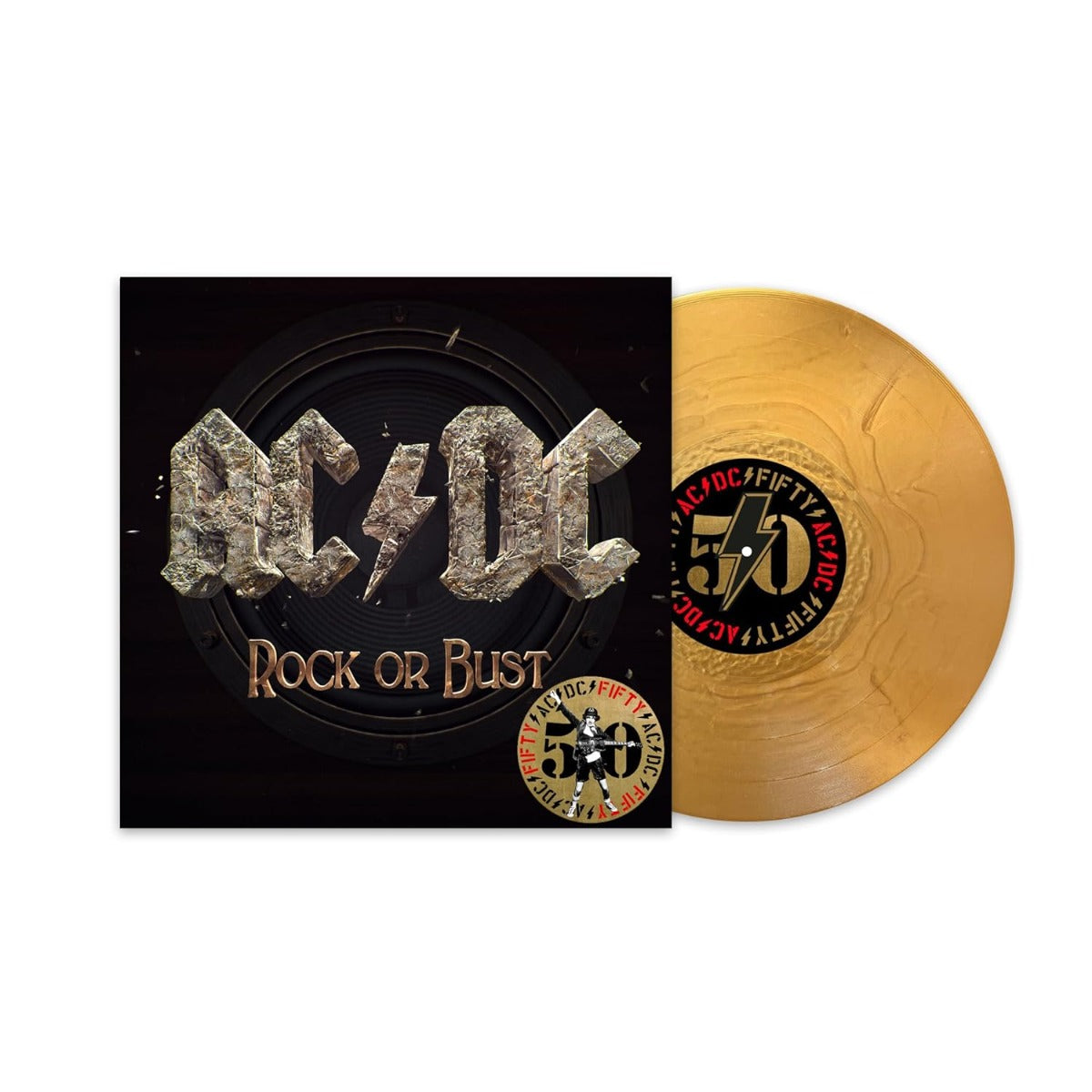 AC/DC - Rock Or Bust (50th Anniversary Edition, Gold Color Vinyl) [Vinyl] - Paladin Vinyl