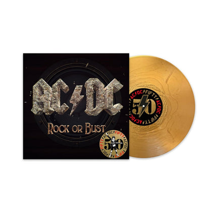 AC/DC - Rock Or Bust (50th Anniversary Edition, Gold Color Vinyl) [Vinyl] - Paladin Vinyl