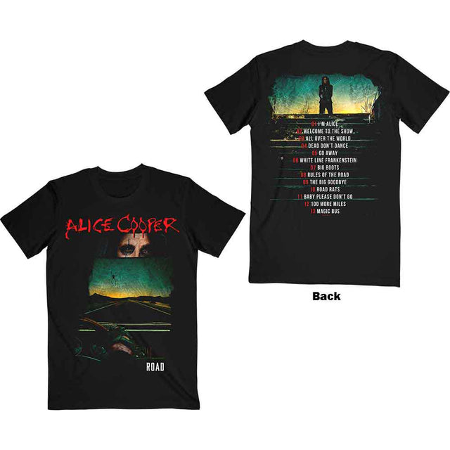 Alice Cooper Road Cover Tracklist T-Shirt