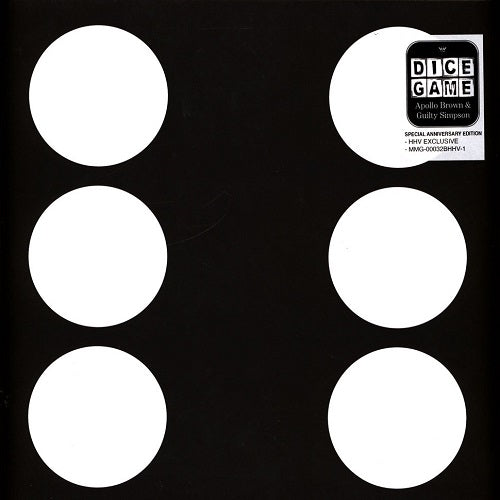 Apollo Brown &amp; Guilty Simpson - Juego de dados (exclusivo independiente, salpicado en blanco y negro, edición de aniversario) [Vinilo]
