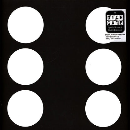Apollo Brown &amp; Guilty Simpson - Juego de dados (exclusivo independiente, salpicado en blanco y negro, edición de aniversario) [Vinilo]