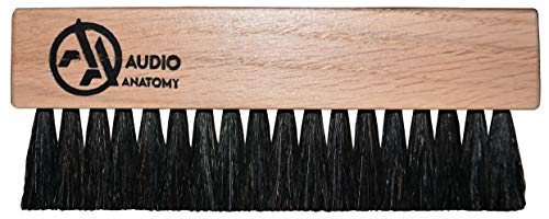 OAK WOOD BRUSH NATURAL WITH ANTISTATIC GOAT AND NYLON FIBER - DELUXE (DRY & WET CLEANING) [Vinyl Accessories]