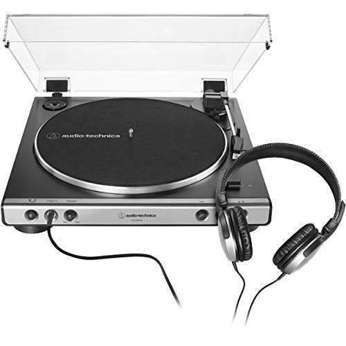 AT-LP60XHP-GM Fully Automatic Belt-Drive Stereo Turntable Includes Headphones with Built-in Switchable Phono Preamp and Cartridge - Gunmetal [Turntables]
