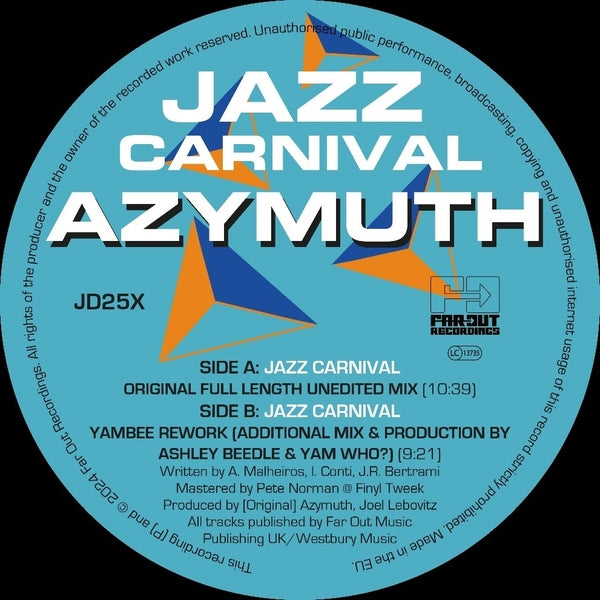 Azymuth - Jazz Carnival (Original Full Length Unedited Mix) [Vinyl]