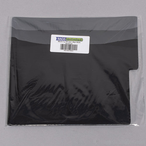 Bags Unlimited - Bags Unlimited DLPP40K5PK - Tarjetas divisorias para LP de 12 pulgadas - Calibre 40 - Paquete de 5 (negro) [Tarjeta divisoria para LP]