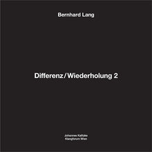 BERNHARD LANG - Differenz/Wiederholung 2 [Vinyl]