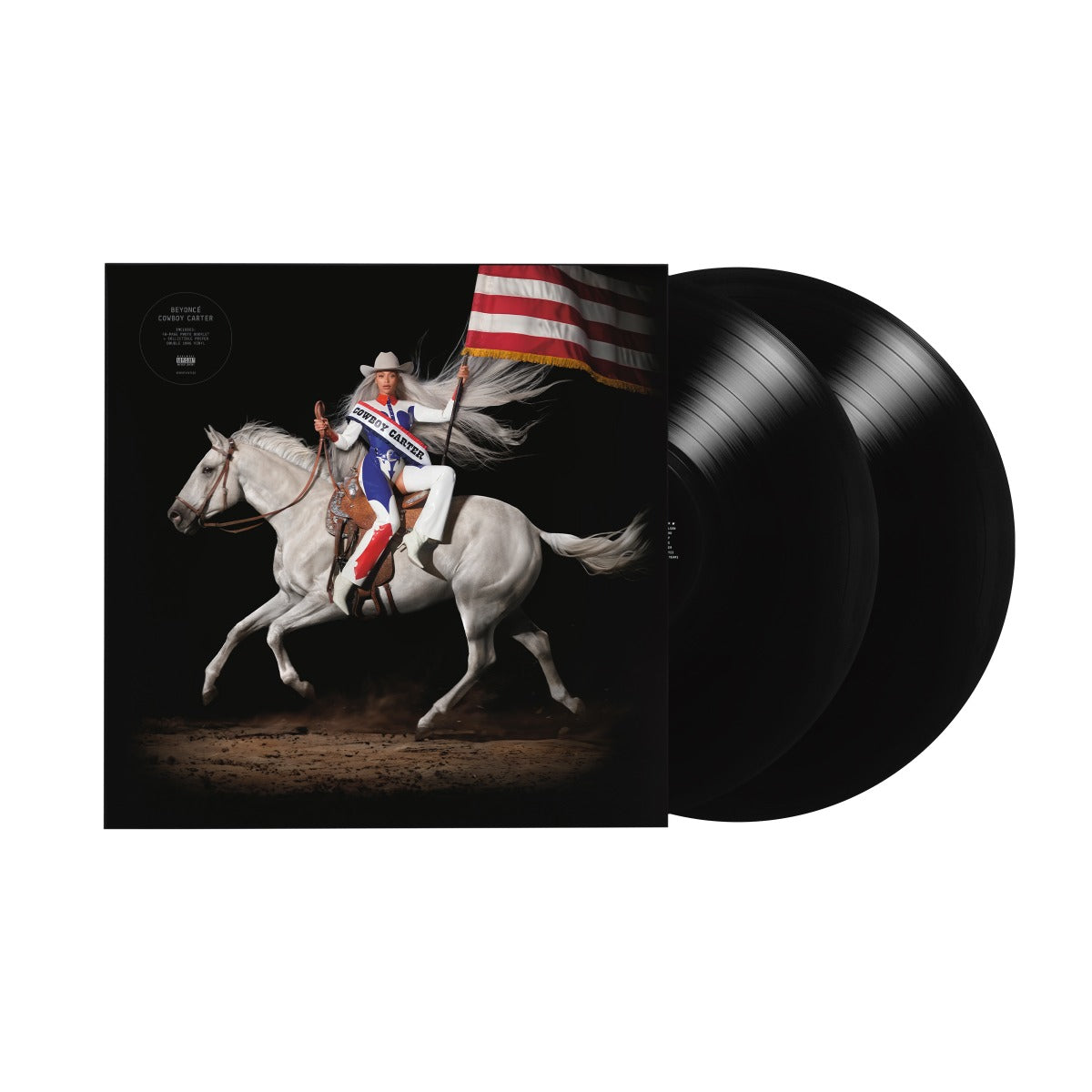 Beyonce - Cowboy Carter Vinilo oficial [Contenido explícito] (Vinilo de 180 gramos, folleto, póster) (2 LP) [Vinilo]