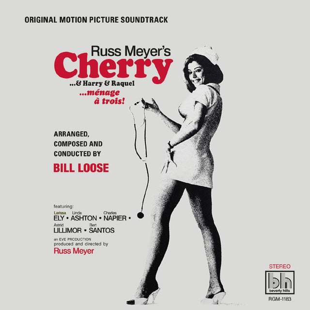 Bill Loose - Cherry de Russ Meyer y Harry &amp; Raquel (banda sonora original de la película) (vinilo blanco con remolinos negros) [Vinilo]